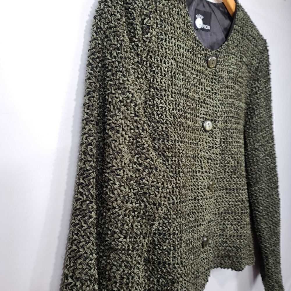 First Option Cropped button down sweater - Picture 3 of 12
